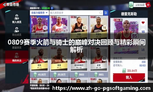 0809赛季火箭与骑士的巅峰对决回顾与精彩瞬间解析